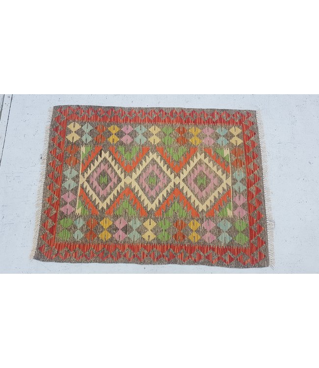 Handgewebte Orientalisch Wolle Kelim Teppich 120x 87 cm