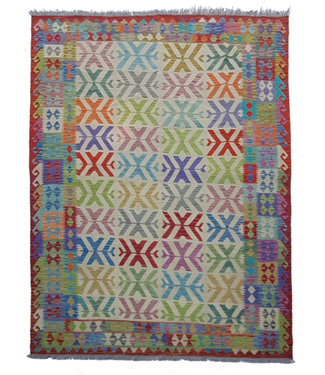 Handgewebte Orientalisch Wolle Kelim Teppich 303x200 cm
