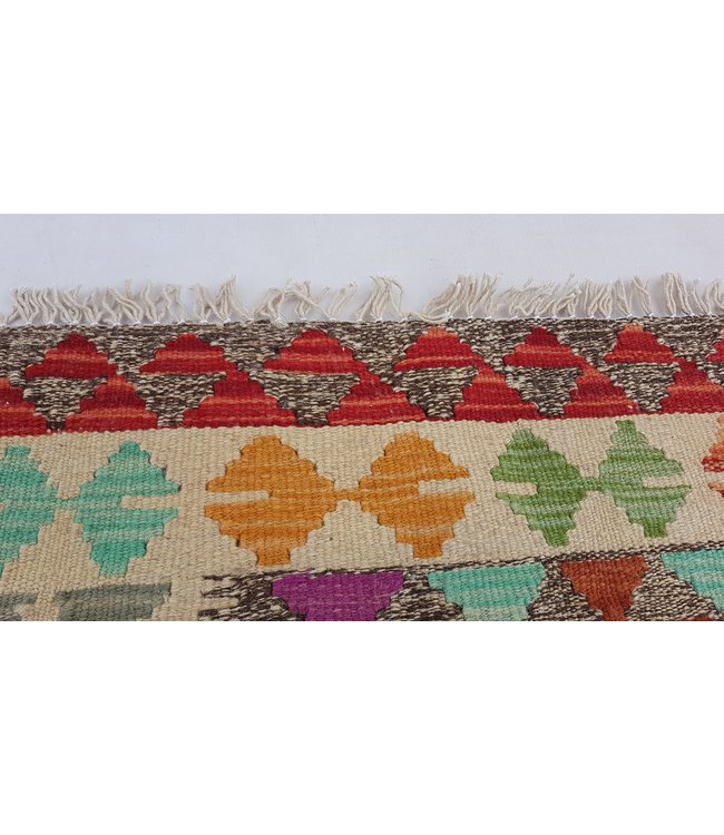 Hand Woven Afghan Wool Kilim Area Rug 116x 81 cm