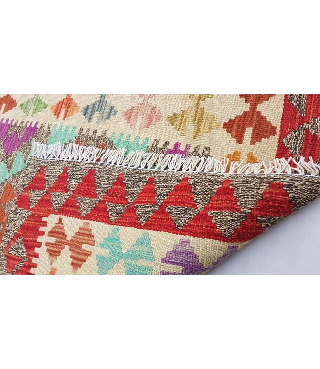 Hand Woven Afghan Wool Kilim Area Rug 116x 81 cm