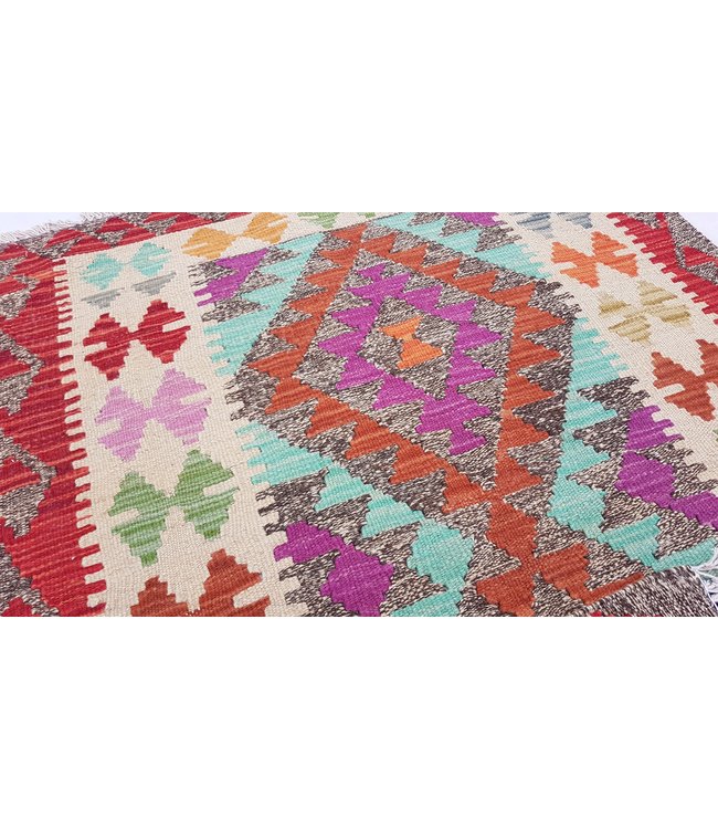 Handgewebte Orientalisch Wolle Kelim Teppich 116x 81 cm