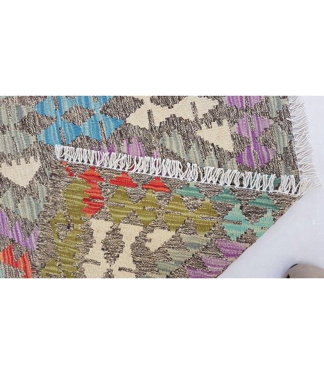 Handgewebte Orientalisch Wolle Kelim Teppich 125x 90 cm