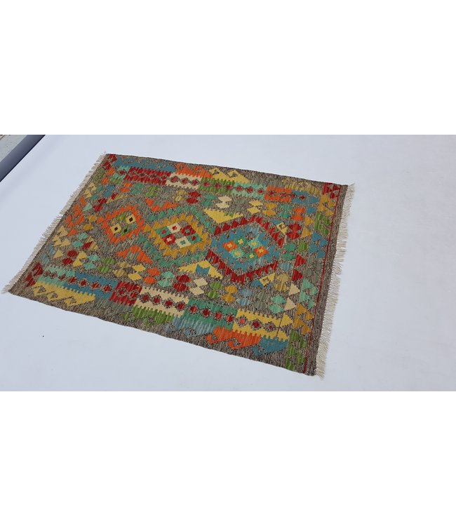 Handgewebte Orientalisch Wolle Kelim Teppich 120x89cm