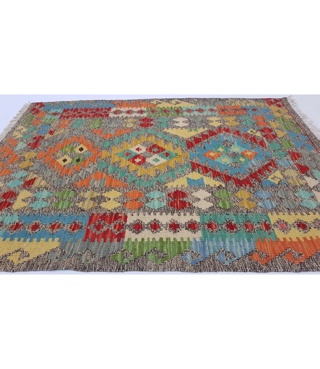 Handgemaakt Oosters Kelim Wol Vloerkleed 120x89cm