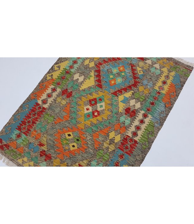 Handgewebte Orientalisch Wolle Kelim Teppich 120x89cm