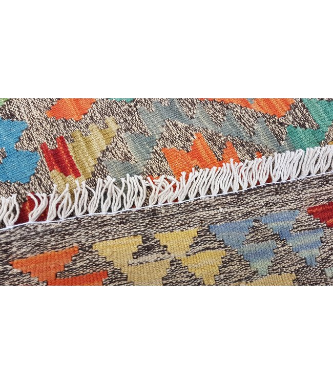 Hand Woven Afghan Wool Kilim Area Rug 120x89cm