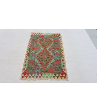 Handgewebte Orientalisch Wolle Kelim Teppich 134x85cm