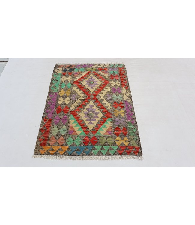 Handgewebte Orientalisch Wolle Kelim Teppich 121x89cm