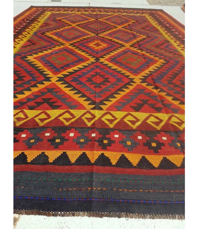 Handgewebte Orientalisch Wolle Kelim Teppich 339 x 231 cm