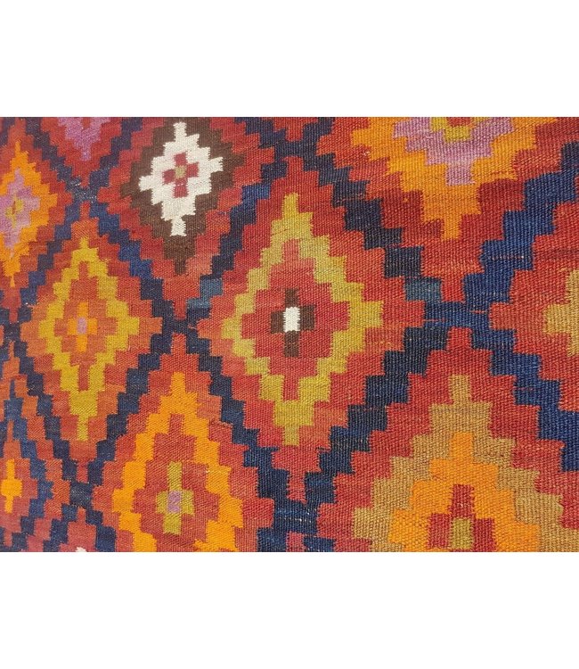 Handgewebte Orientalisch Wolle Kelim Teppich  426x188 cm