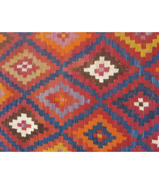 Handgewebte Orientalisch Wolle Kelim Teppich  426x188 cm
