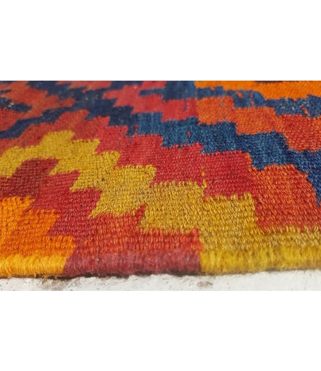 Hand Woven Afghan Wool Kilim Area Rug 426x188 cm