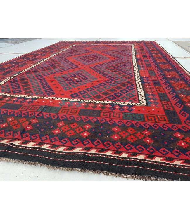 Hand Woven Afghan Wool Kilim Area Rug 402 x 261 cm