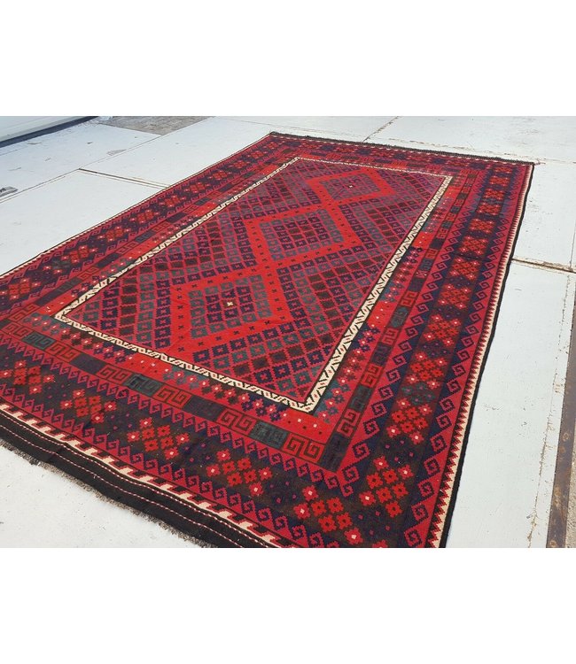 Hand Woven Afghan Wool Kilim Area Rug 402 x 261 cm