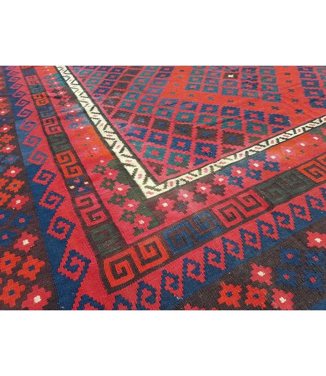 Hand Woven Afghan Wool Kilim Area Rug 402 x 261 cm