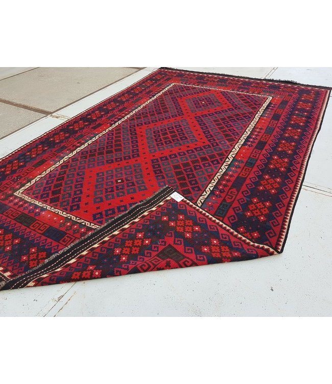 Hand Woven Afghan Wool Kilim Area Rug 402 x 261 cm