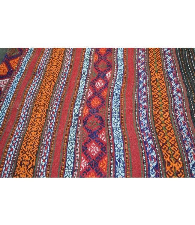 Hand Woven Afghan Wool Kilim Area Rug 442 x 222 cm