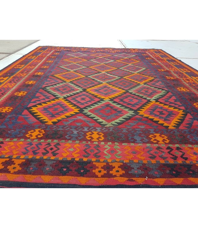 Handgewebte Orientalisch Wolle Kelim Teppich 303 x 249 cm