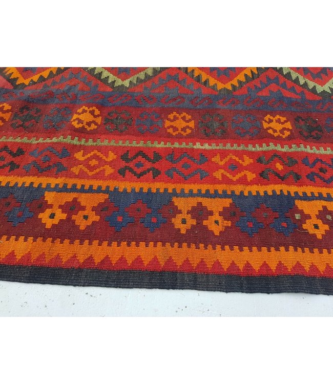 Handgewebte Orientalisch Wolle Kelim Teppich 303 x 249 cm