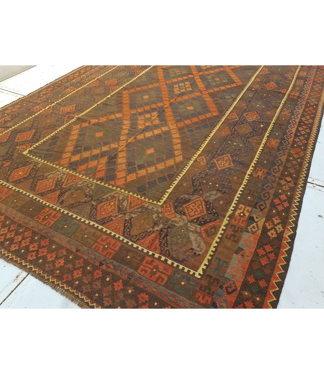 Hand Woven Afghan Wool Kilim Area Rug 507 x 266 cm