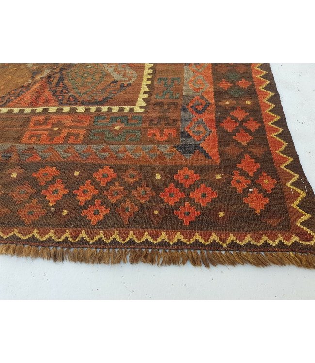 Handgewebte Orientalisch Wolle Kelim Teppich 507 x 266 cm