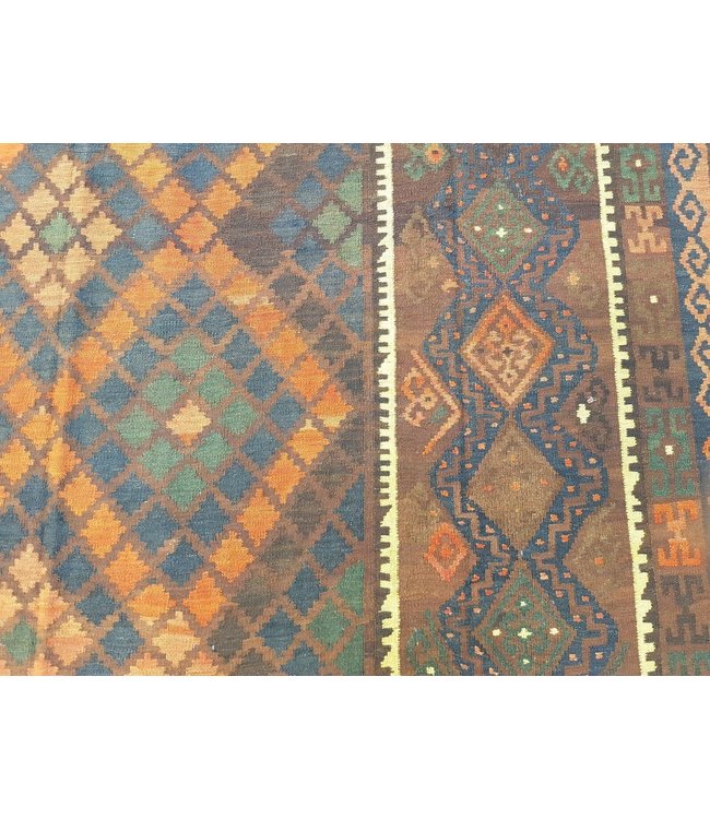 Hand Woven Afghan Wool Kilim Area Rug 507 x 266 cm