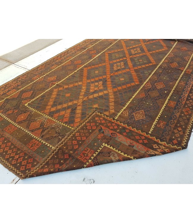 Handgewebte Orientalisch Wolle Kelim Teppich 507 x 266 cm