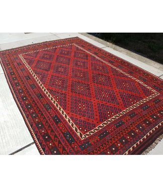 Hand Woven Afghan Wool Kilim Area Rug 424 x 284 cm