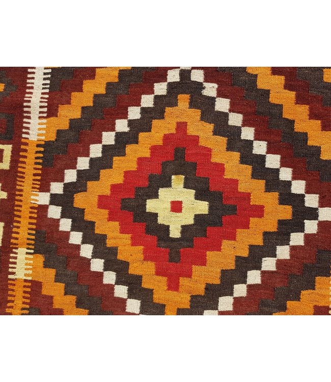 Hand Woven Afghan Wool Kilim Area Rug 458 x 133 cm