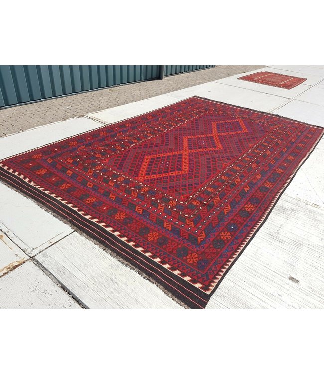 Handgewebte Orientalisch Wolle Kelim Teppich  414 x 245 cm