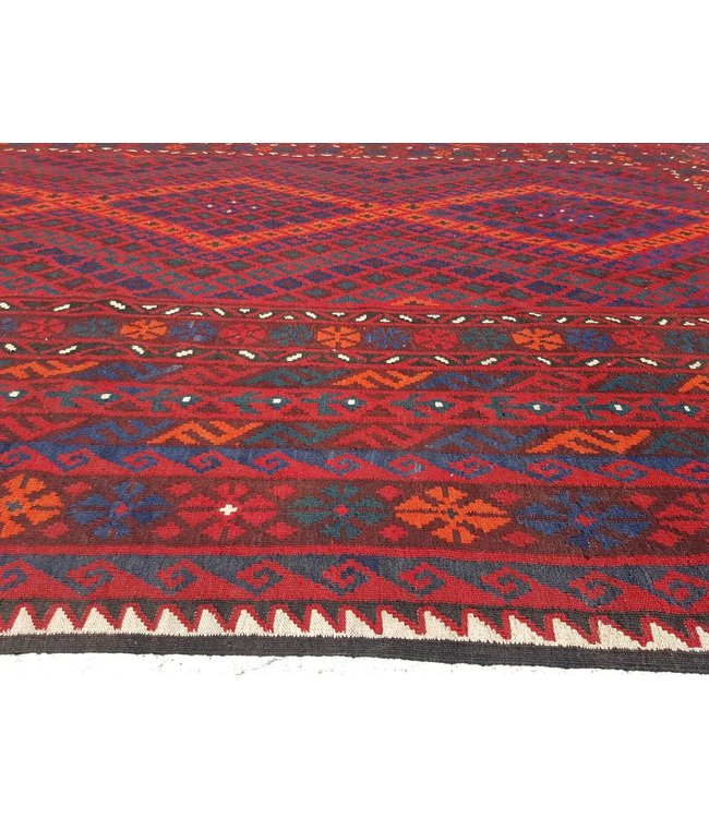 Hand Woven Afghan Wool Kilim Area Rug 414 x 245 cm