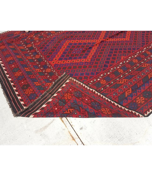 Hand Woven Afghan Wool Kilim Area Rug 414 x 245 cm