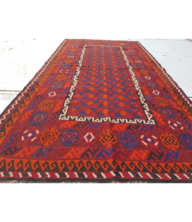 Handgewebte Orientalisch Wolle Kelim Teppich 238 x 119 cm