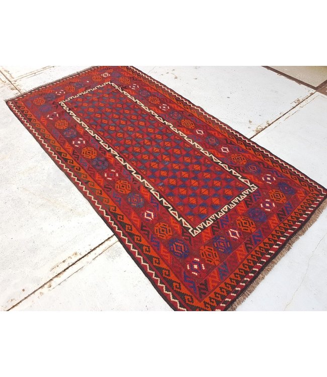 Handgewebte Orientalisch Wolle Kelim Teppich 238 x 119 cm