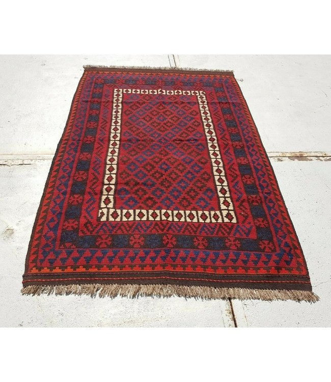 Handgewebte Orientalisch Wolle Kelim Teppich 203 x 130 cm