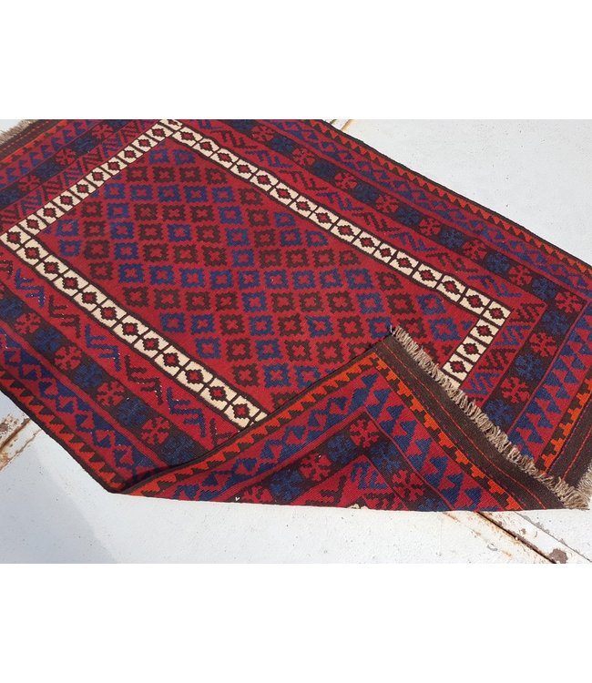 Handgemaakt Oosters Kelim Wol Vloerkleed 203 x 130 cm