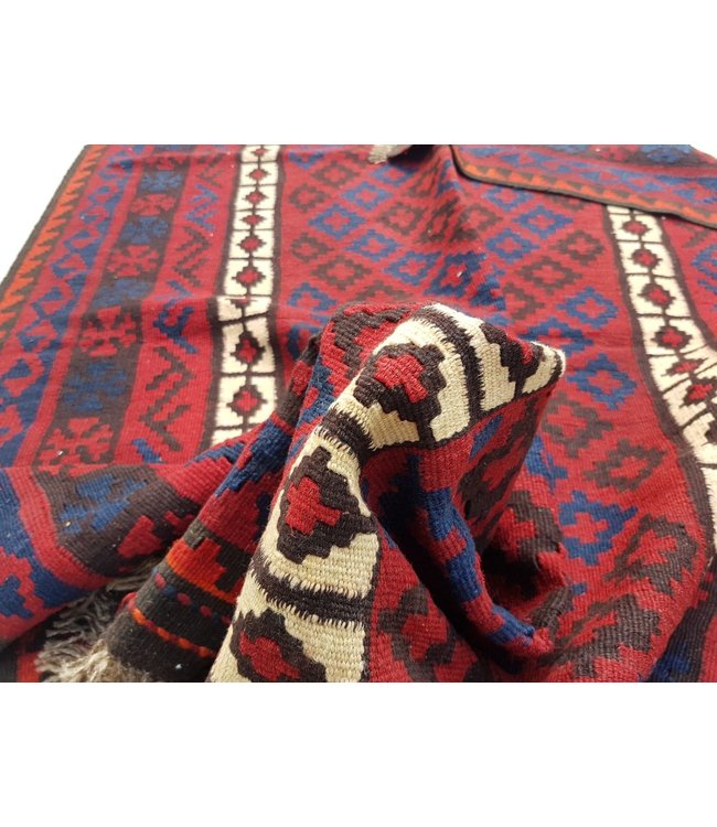 Hand Woven Afghan Wool Kilim Area Rug 203 x 130 cm