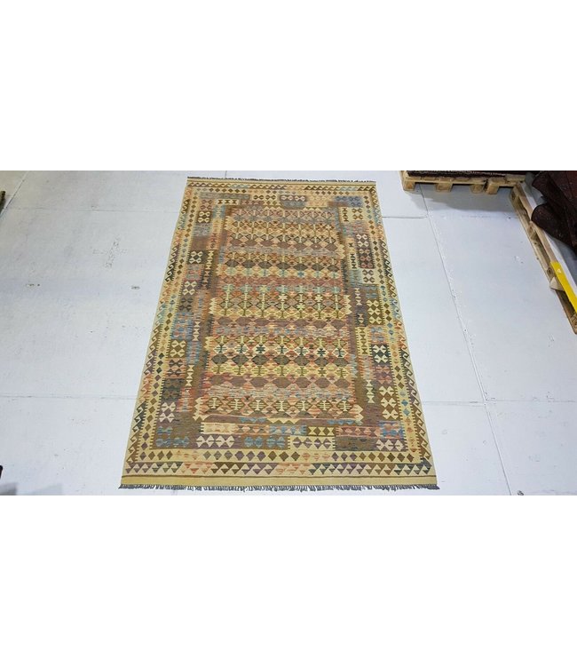 Hand Woven Afghan Wool Kilim Area Rug 309x189 cm