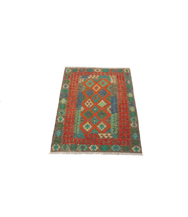 Handgewebte Orientalisch Wolle Kelim Teppich 200x156cm