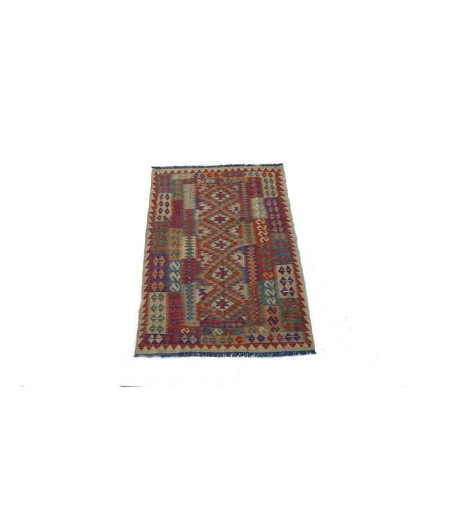 Handgewebte Orientalisch Wolle Kelim Teppich 181x128 cm