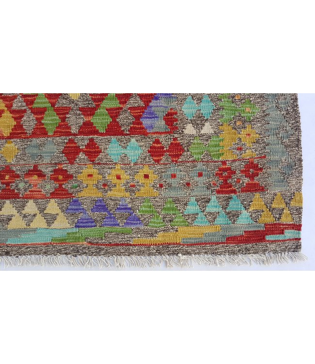 Handgewebte Orientalisch Wolle Kelim Teppich 184x111cm