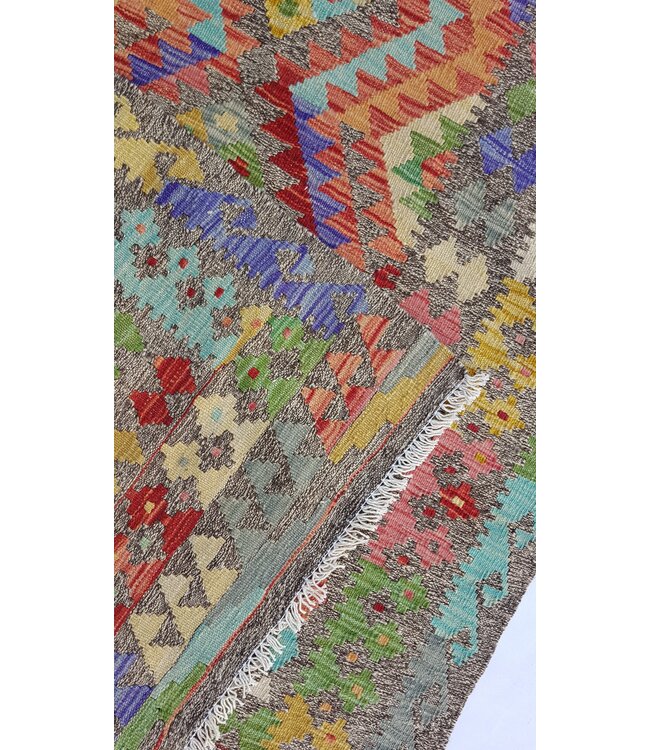 Handgewebte Orientalisch Wolle Kelim Teppich 184x111cm