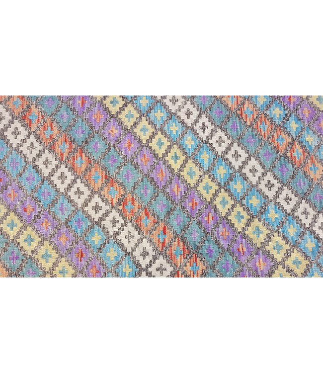 Handgemaakt Oosters Kelim Wol Vloerkleed 193x136 cm