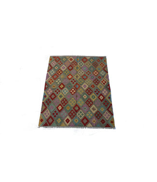 Hand Woven Afghan Wool Kilim Area Rug 194x154 cm Hand Woven Afghan Wool Kilim Area Rug 194x154 cm