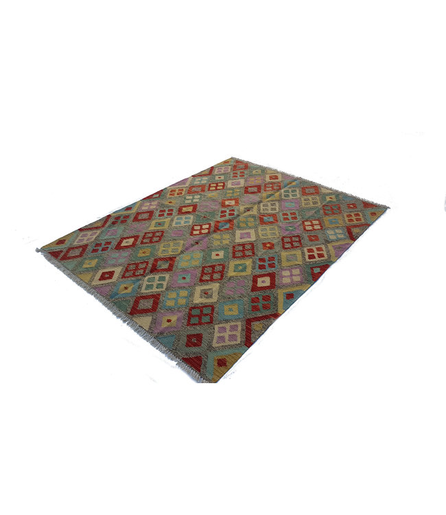 Handgewebte Orientalisch Wolle Kelim Teppich 194x154 cm