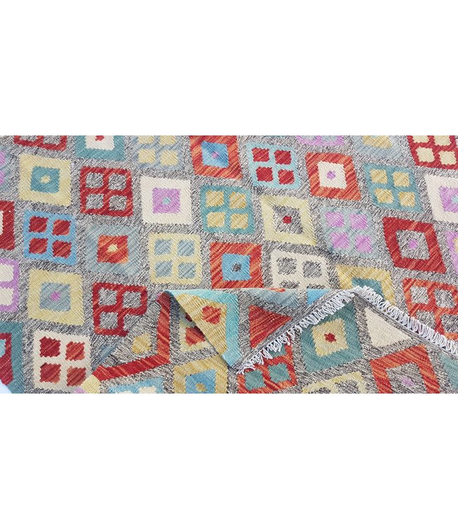 Handgewebte Orientalisch Wolle Kelim Teppich 194x154 cm