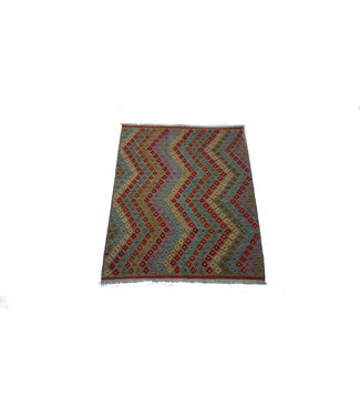 Hand Woven Afghan Wool Kilim Area Rug 189x151 cm