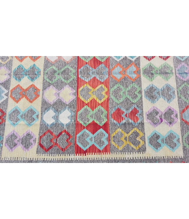 Handgemaakt Oosters Kelim Wol Vloerkleed 197x157 cm