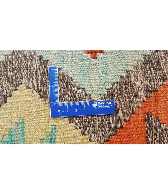 Hand Woven Afghan Wool Kilim Area Rug 239x169 cm