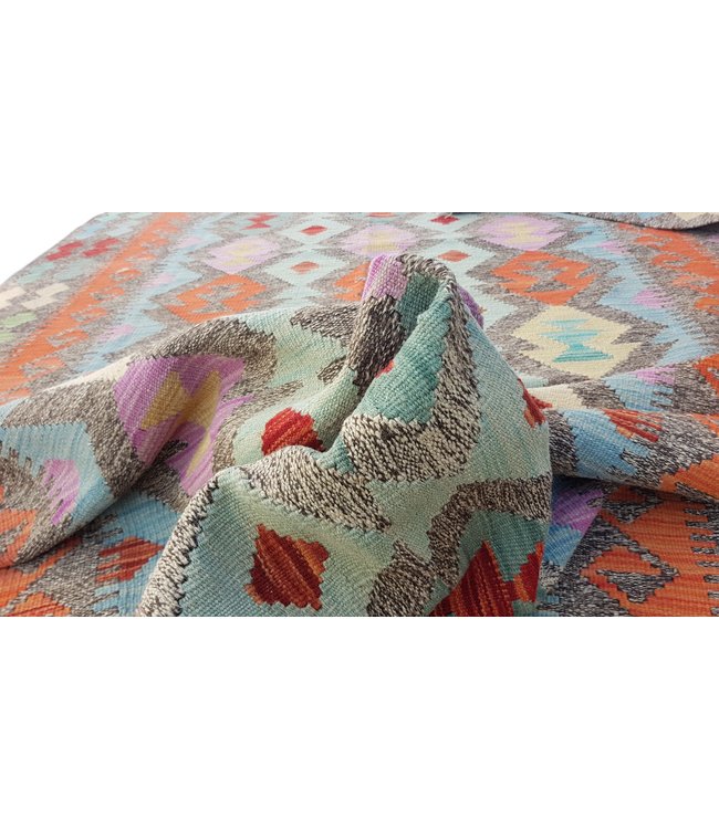 Handgewebte Orientalisch Wolle Kelim Teppich 239x169 cm